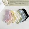 Women's Pure Cotton Miu-Style Solid Color Mid-Calf Socks - Spring & Autumn, Loose Fit, Versatile Fashion.