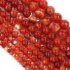 Red Stripe Round Onyx Agate Beads 4-12mm Translucent Loose Beads for Jewelry Making Charm Accessories DIY