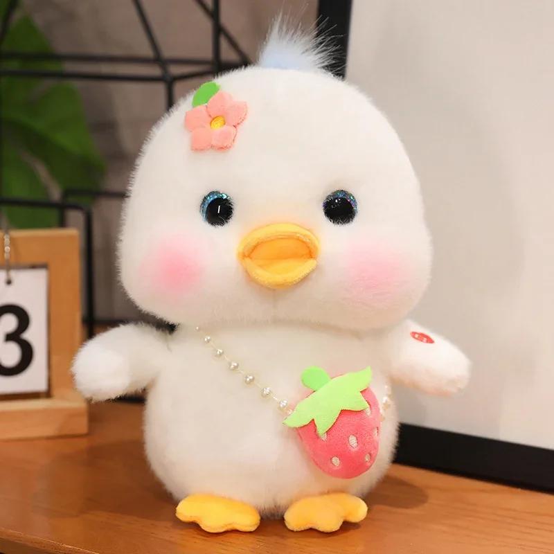 Kawaii Cartoon Yellow Duck Plush Toy Cute Anime Goose Stuffed Animal Toys Hug Pillow Baby Doll Birthday Gifts for Kids