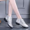 Ladies Modern Dance Shoes Women Adult Square Dance Shoe Mid-Heel Soft Bottom Black Dancing Women's Performance Shoes