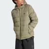 Adidas Helionic Stretch Hooded Down Jacket Men Jacket Olive-Green IK3173
