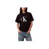 Letter Soft Breathable Loose Round Neck Short Sleeve T-Shirt Women Tops Black 40WL966-001