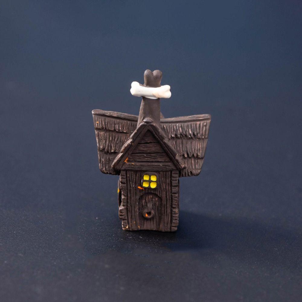 Coffin House Chair Halloween Miniature Figurine Bone Skull Desktop Knick-knack  Festival Supplies