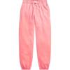 Polo Solid Color Pony Logo Elastic Drawstring Cuffed Casual Pants Women Bottoms Pink 211935585-002