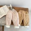 2025 Winter New Quilted Trousers for Infants & Toddlers - Thick, Versatile, Diamond Pattern