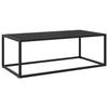 VidaXL Coffee Table Black with Black Glass 100x50x35 Cm