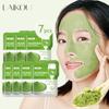 7pcs Matcha Green Clay Mud Face Mask Anti Wrinkle Night Facial Packs Dark Circle Moisturize Anti-Aging