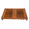 Kungfu Tea Tray Chinese Gongfu Tea Tray Drainage Water Storage Wood Tea Table with Drain Pipe