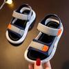 Children's Summer Boys Leather Sandals Baby Shoes Kids Flat Child Beach Shoes Sports Soft Non-slip Casual Toddler Sandals