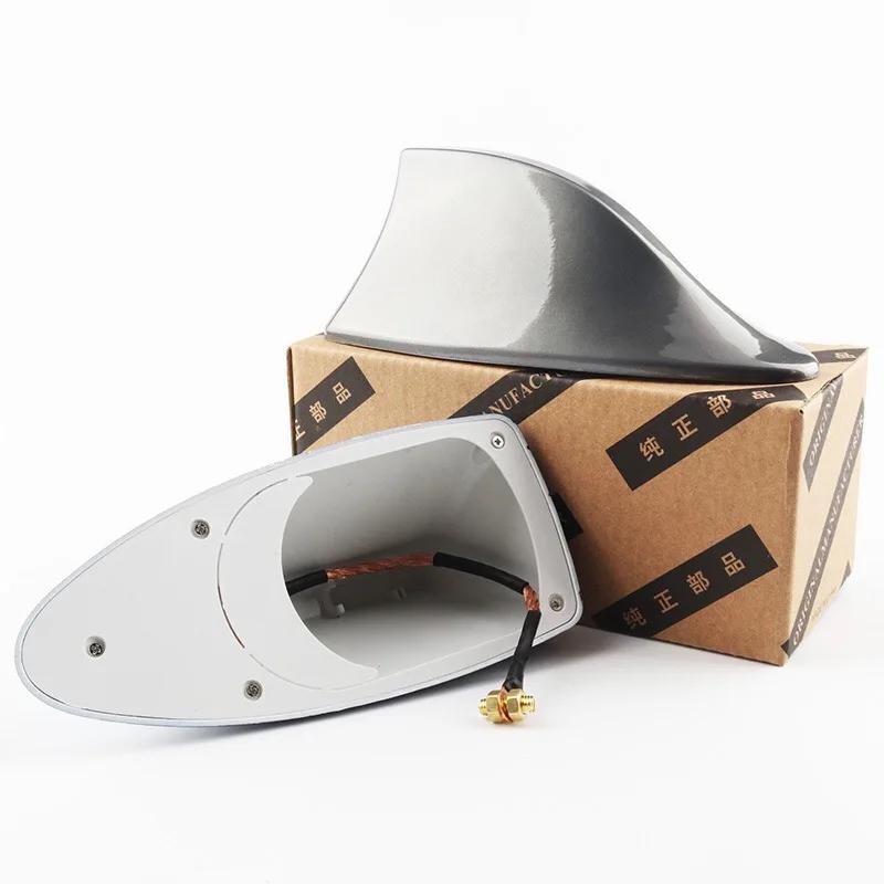 Car Shark Fin Antenna Fin Shape Auto Roof Aerial No Drilling Radio FM/AM Signal Vehicle Accessories Universal for Most Car Water