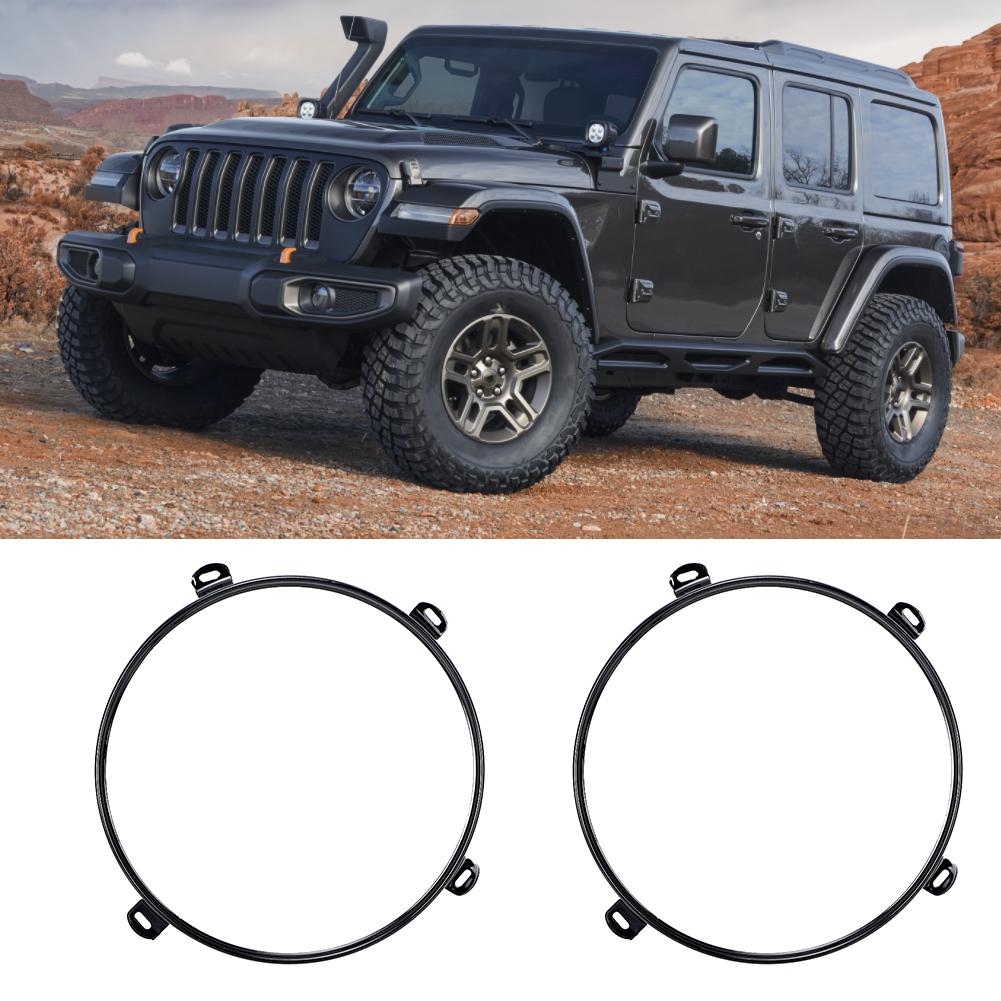 2pcs 7in Headlight Mounting Bracket Ring Lamp Holder Fits for Jeep Wrangler TJ 0718