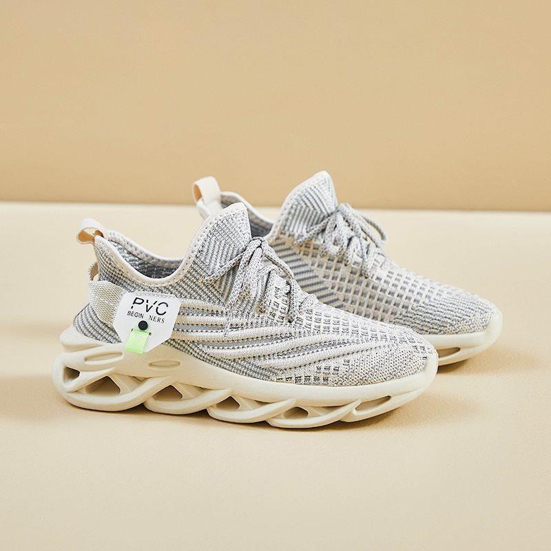 Breathable Sports Shoes for Women In Summer New Soft Soled Lightweight Non Slip Thick Soled Running Shoes Slimming and Shock-absorbing Coconut Shoes