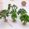 Green Micro Garden Flower Tree Accessories Scene Model Toy Miniature Landscape Trees