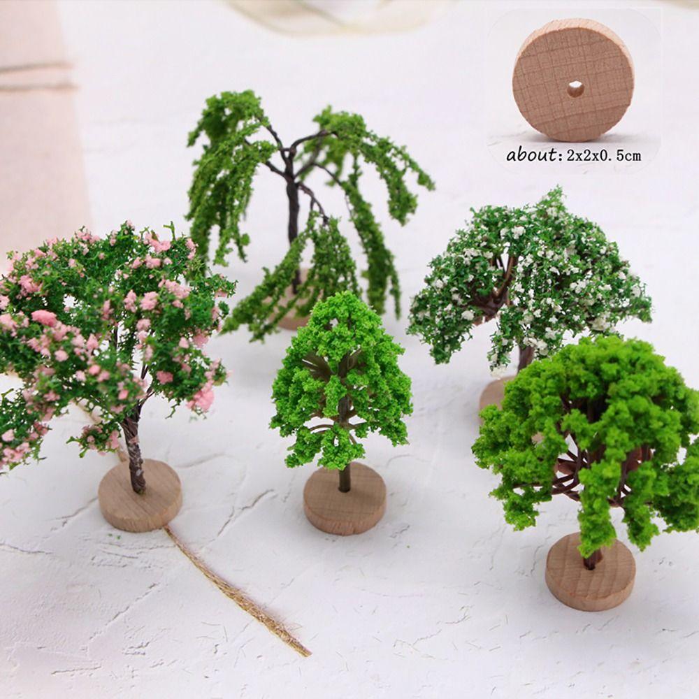 Green Micro Garden Flower Tree Accessories Scene Model Toy Miniature Landscape Trees