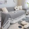 Black Houndstooth Sofa Towel Cover Cloth Towel Sofa Cushion Anti-cat Scratch Ins Home Black and White Simple Sofa Blanket