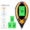Digital 4 In 1 Soil PH Meter Moisture Monitor Temperature Sunlight Tester for Gardening Plants Farming with Blacklight
