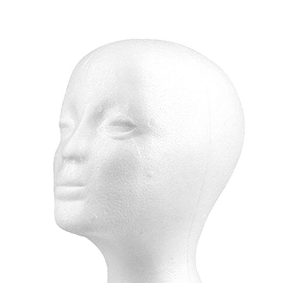 Female Head Model Foam Mannequin Head Hats Glasses Wigs Display Stand for Home Salon Store