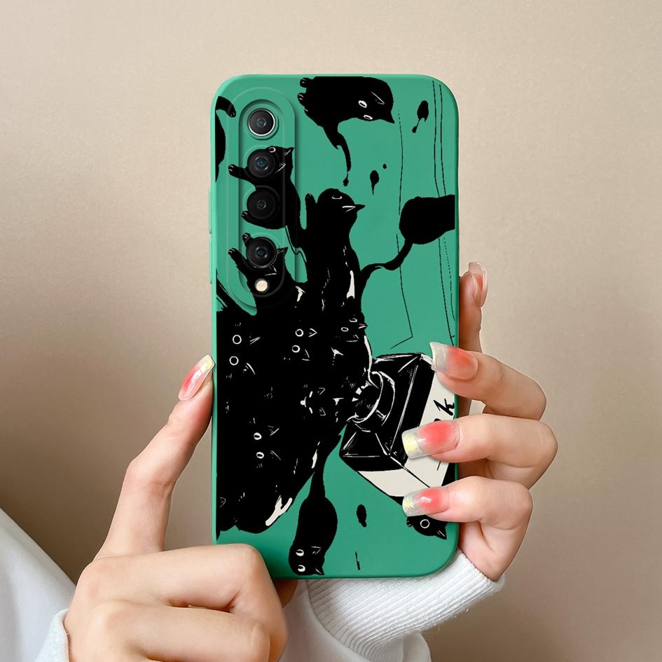 For Xiaomi Mi 10 11 Lite NE 10i 10T 11T 11X Pro Phone Case Cover Small Floral Pattern Shockproof Liquid Soft Silicone Anti Slip For Xiaomi Shell Capas