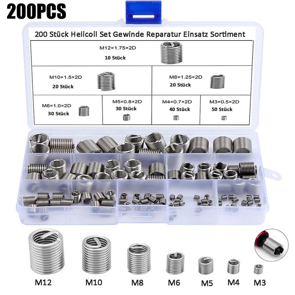Assorted Thread Inserts 304 Stainless Steel Inserts Enhanced Lifespan Even Load Distribution High-quality Stainless Steel