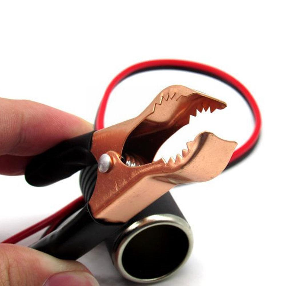 Alligator Clip Car Cigarette Lighter Car Loaded Inverter Connection Battery Socket Cord Car Adapter Line Battery 12V50A Pow A1T7