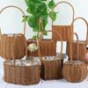 Picnic Container Flower Arrangement Basket Willow Rattan Picnic Weaving Basket  Gift Decoration