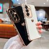 For Samsung Galaxy A54 A34 A14 A13 5G Luxury Electroplated Cute Love Heart Pattern Phone Case Full Camera Protection Soft Silicone Shockproof Cover