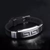 Fashion Wristband Black Punk Titanium Steel Men Bracelets Bangles