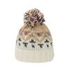 2025 Autumn and Winter New Warm Mohair Knitted Hat Mixed Color Geometric Rhombus Jacquard Hairball Wool Hat Winter Hat Women