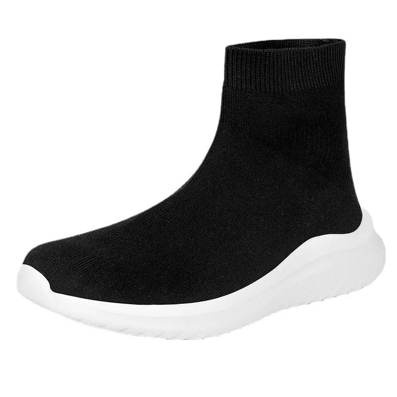 Fashion Men Sock Shoes Stretch Slip-On Men's Boots Knit Casual Sneakers for Men Summer 2025 Trendy Mesh Breathable Walking Men's Shoes