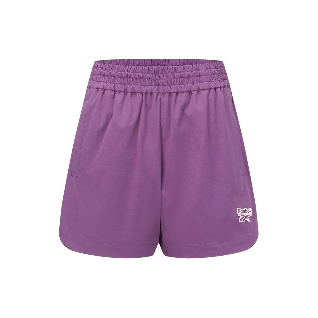 Reebok Solid Color Running Elastic Woven Sports Shorts Women Shorts Purple 24SRC608WGP2