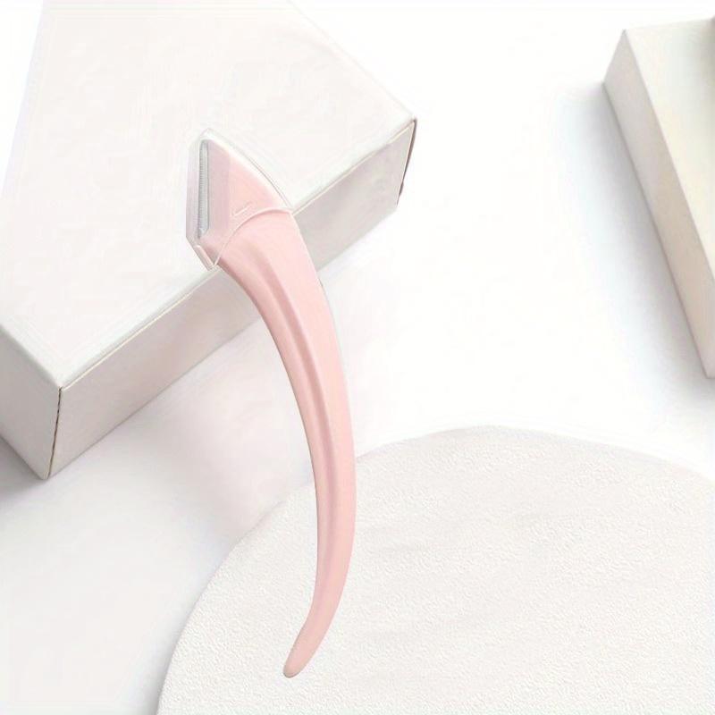 1pc Crescent Eyebrow Trimmer + 1pc Pink Eyebrow Scissors + 1pc Pink Folding Eyebrow Trimmer, Pink Eyebrow Clipper with Built-in Comb