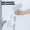 Yousheng Wall Mounted Shower Bracket Adjustable Angle Simple Installation Universal Self Adhesive Shower Head Bracket with Hook