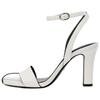 Pu Open Toe Vintage Design Leather High Heel Sandals Women Sandals White 1329510001