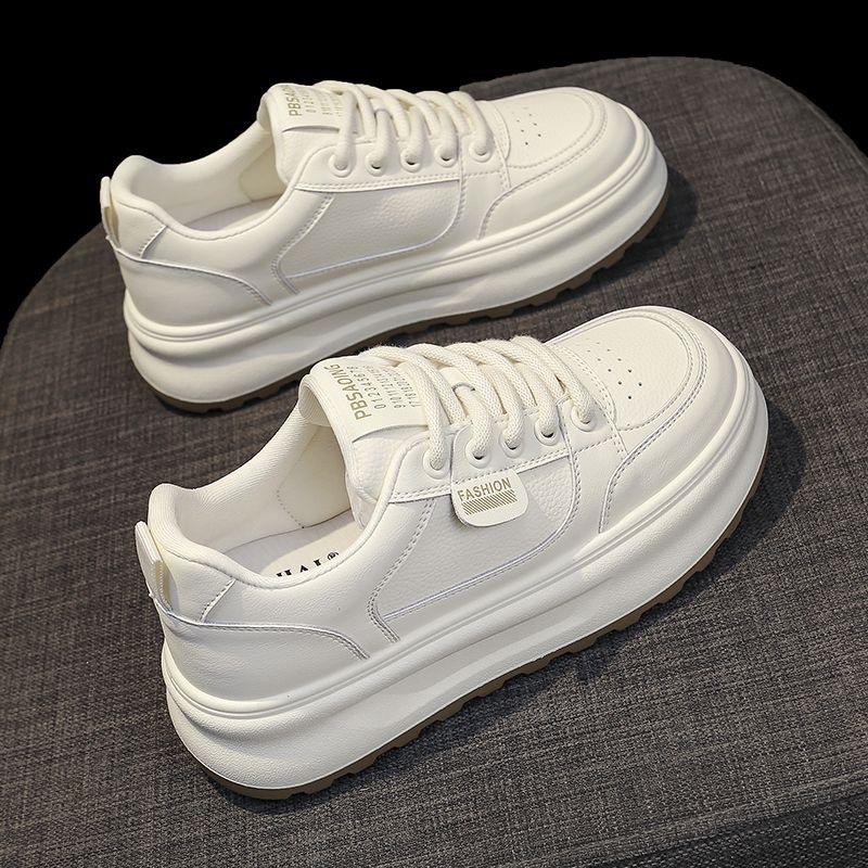 Summer Women's Shoes New Breathable Little White Shoes Female Student Korean Version Versatile Thick-soled Heightening Sports and Leisure Board Shoes