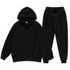 Men's And Women's Solid Color Long Sleeves Two Pieces Set Hooded Sweatshirt Suit Men Woman Sportswear Hoodie  + Pants Suit