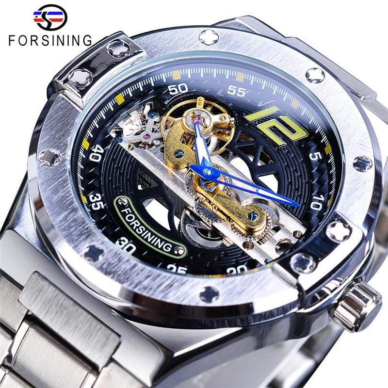 Forsining Men's Fashion Casual Waterproof Tourbillon Mechanical Watch