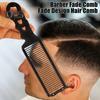 Barber Fade Comb Anti-static Men Curved Blending Flat Top Hair Clipper Guide Haircut Comb Home Salon Professional Hairdresser Styling Comb