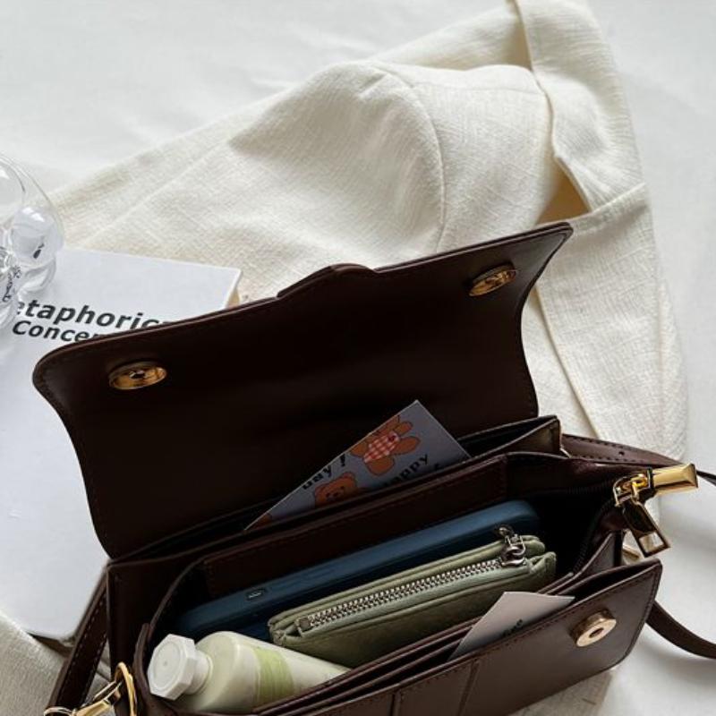 Ins-style High-end Westernized Women's Shoulder Bag Trendy Fashion Retro Portable Small Square Bag with Texture Versatile Small Cross-body Bags