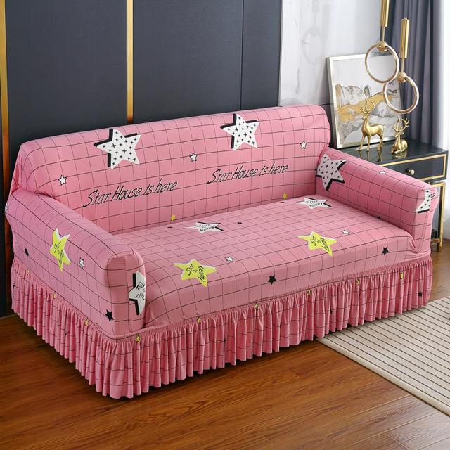 1 /2 /3 /4 Seat Geometric Sofa Cover Stretch Sofa Cover For Living Room L Shaped Chaise Longue Couch Slipcovers Furniture Protector