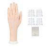 Silicone Practice Hand for Acrylic Nails Realistic Flexible Mannequin Hand Nail Art Practice Hand for Bracelets Rings Display