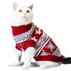 Red and Gray Reindeer Dog and Cat Christmas Pet Sweater