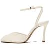 Pu Niche Fashion Open Design Stiletto High Heels 10.5Cm Women High Heels White 2343510001