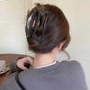 1pc Korean Fashion High-end Grip Clip Women's Oversized Shark Clip Hair Clip, Hair Clip, Semi-circular Hair Clip Accessory
