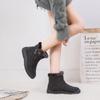 Winter Fasion Women Ankle Boots Lace-up Cotton Shoes Flat Snow Boots Plush Lined Warm Women's Boots Plus Size