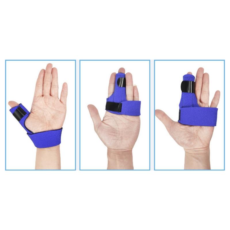 Set of 2 Finger Guards Thumb Fixation Splint Finger Bandage Joint Support Breathable Hand Support Adjustable
