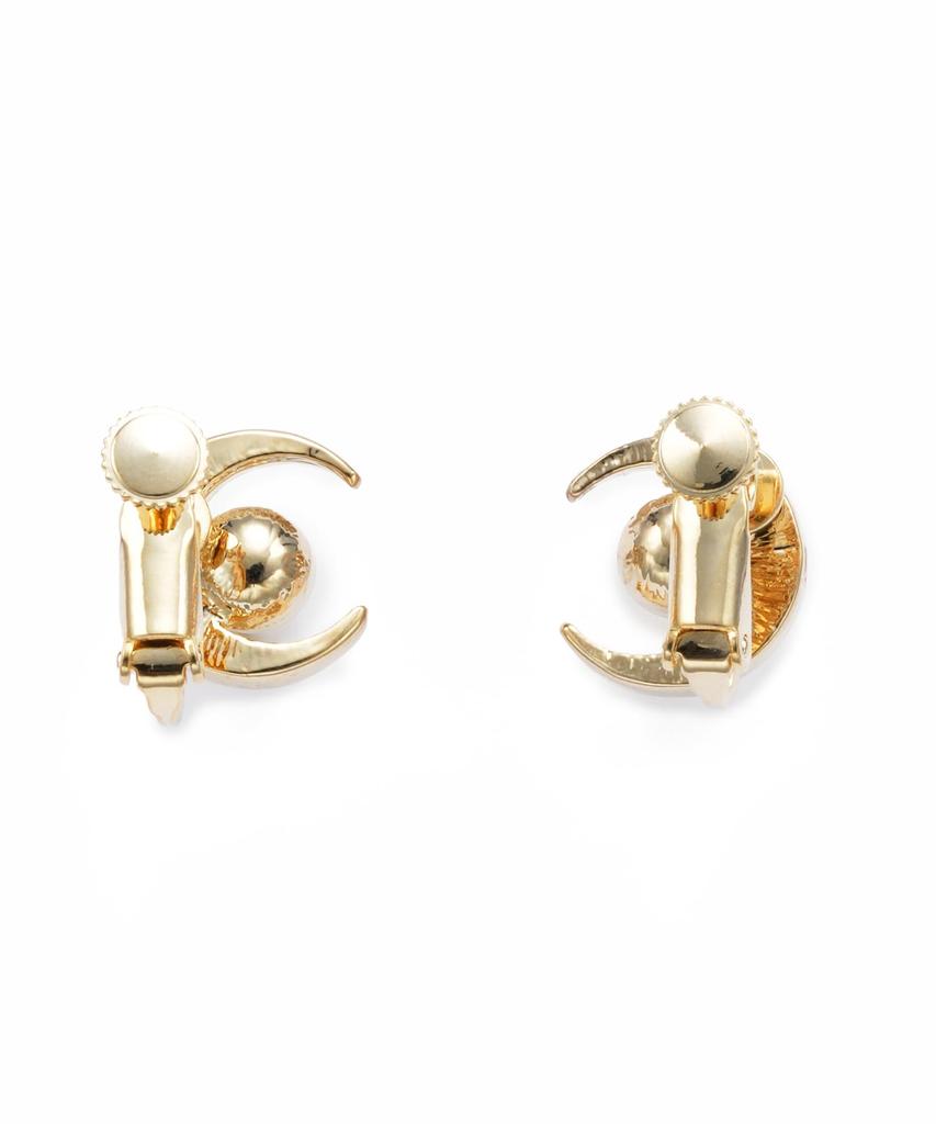 On Moon Motif Earrings LAME1050 DW [Lanvin Blue]
