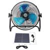 Solar Powered Floor Fan 15W 12 Gear Speed Digital Display Rechargeable Floor Fan for Outdoor