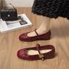 Spring and Summer New Mary Jane Women's Shoes 2025 Small Leather Shoes Single Shoes Season with Skirt Square Head Shallow Mouth Single Shoes