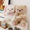 Goodnight Adorable Plush Bear And Sweetheart Rabbit Soft Toy Gift For Cuddling