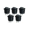 5 X Car Switch/Rocker Switch/On/Off/1-0/Dc 12V/24V Ac 10A/125V 6A/250V Spst/Snap-In Mounting Diameter 20 Mm Bore Lockable/Car Van Yacht Boat